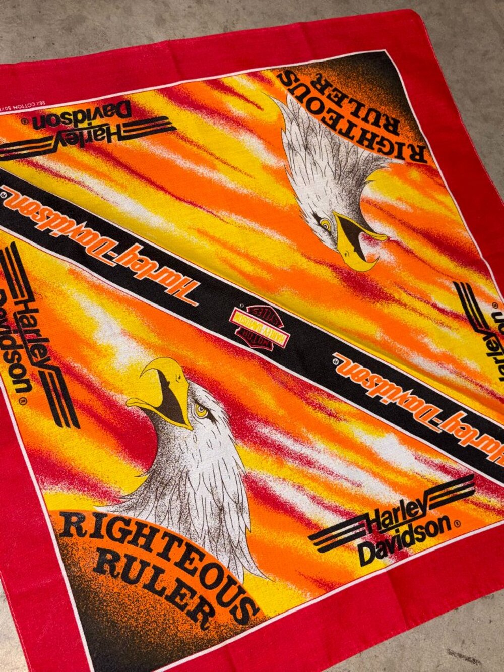 Vintage Harley Davidson Eagle Bandana